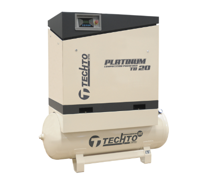 Compressor de Parafuso Sobre Reservatório 20hp 8bar - Techto Platinum TB 20